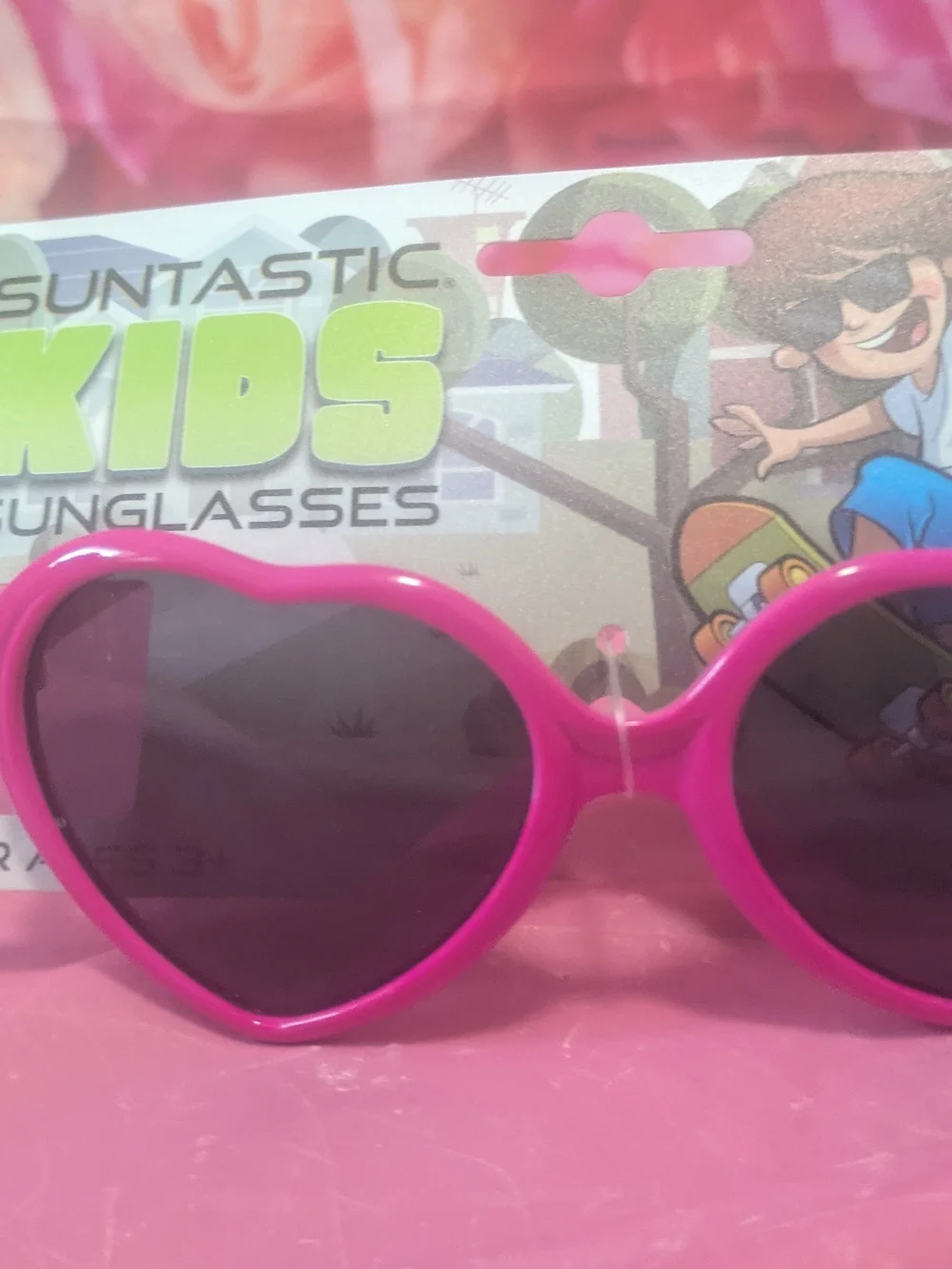 Kids Heart Sunglasses - Pink Suntastic Girls Eye Wear